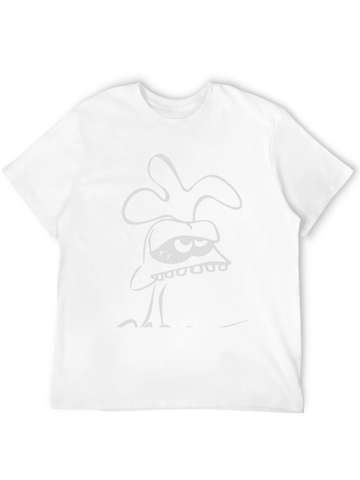 Funky Cartoon Character Graphic Black T-Shirt