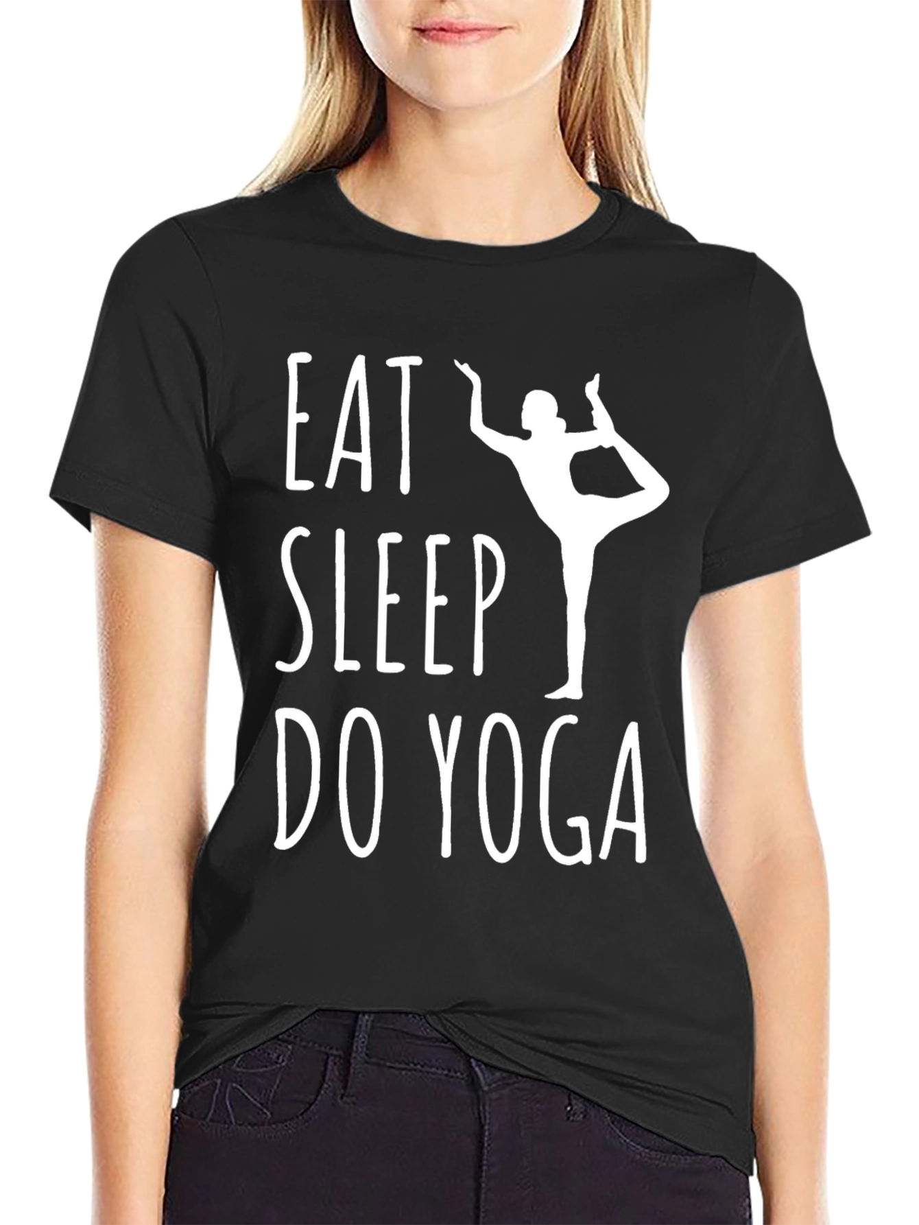 Eat Sleep Do Yoga Black T-Shirt