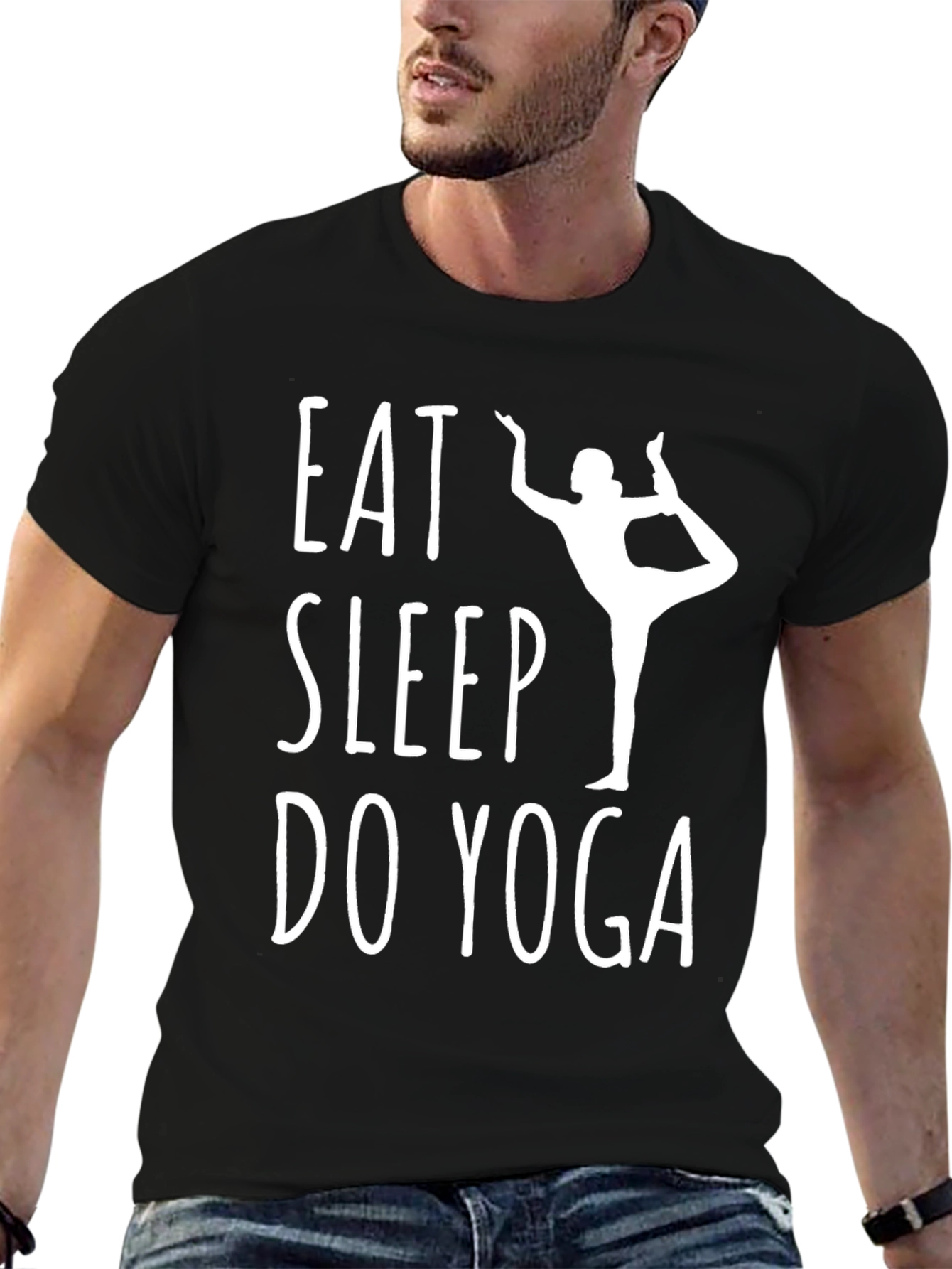 Eat Sleep Do Yoga Black T-Shirt