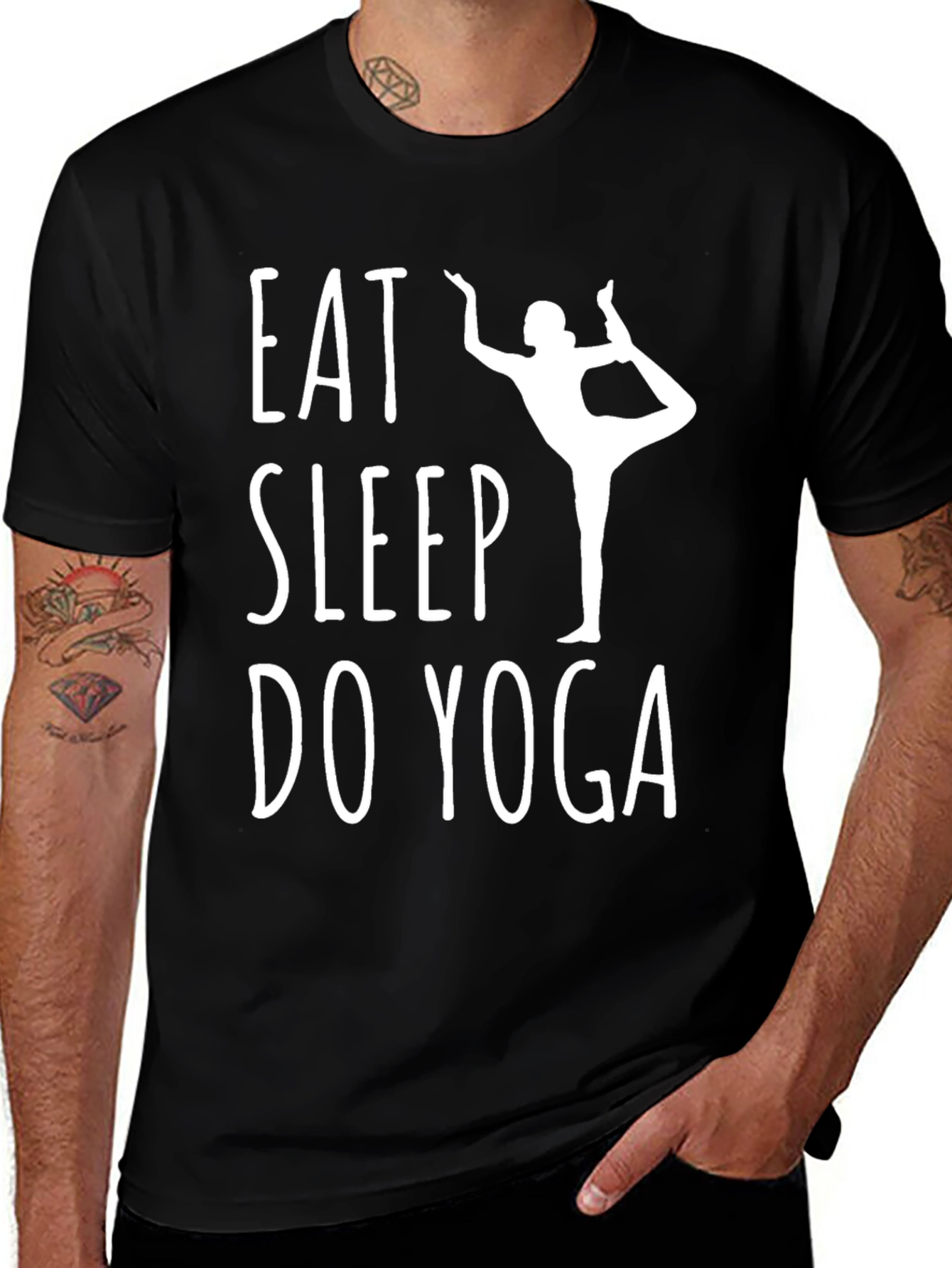 Eat Sleep Do Yoga Black T-Shirt