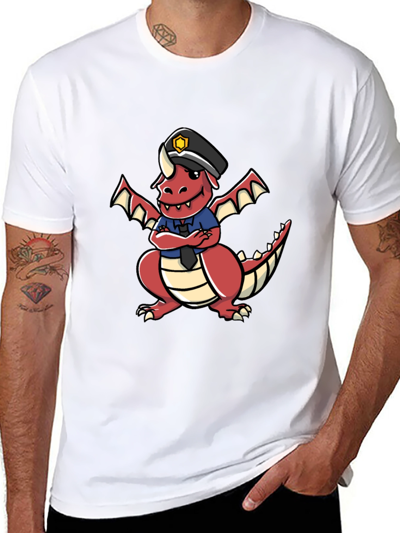 Dragon Police Officer T-Shirt