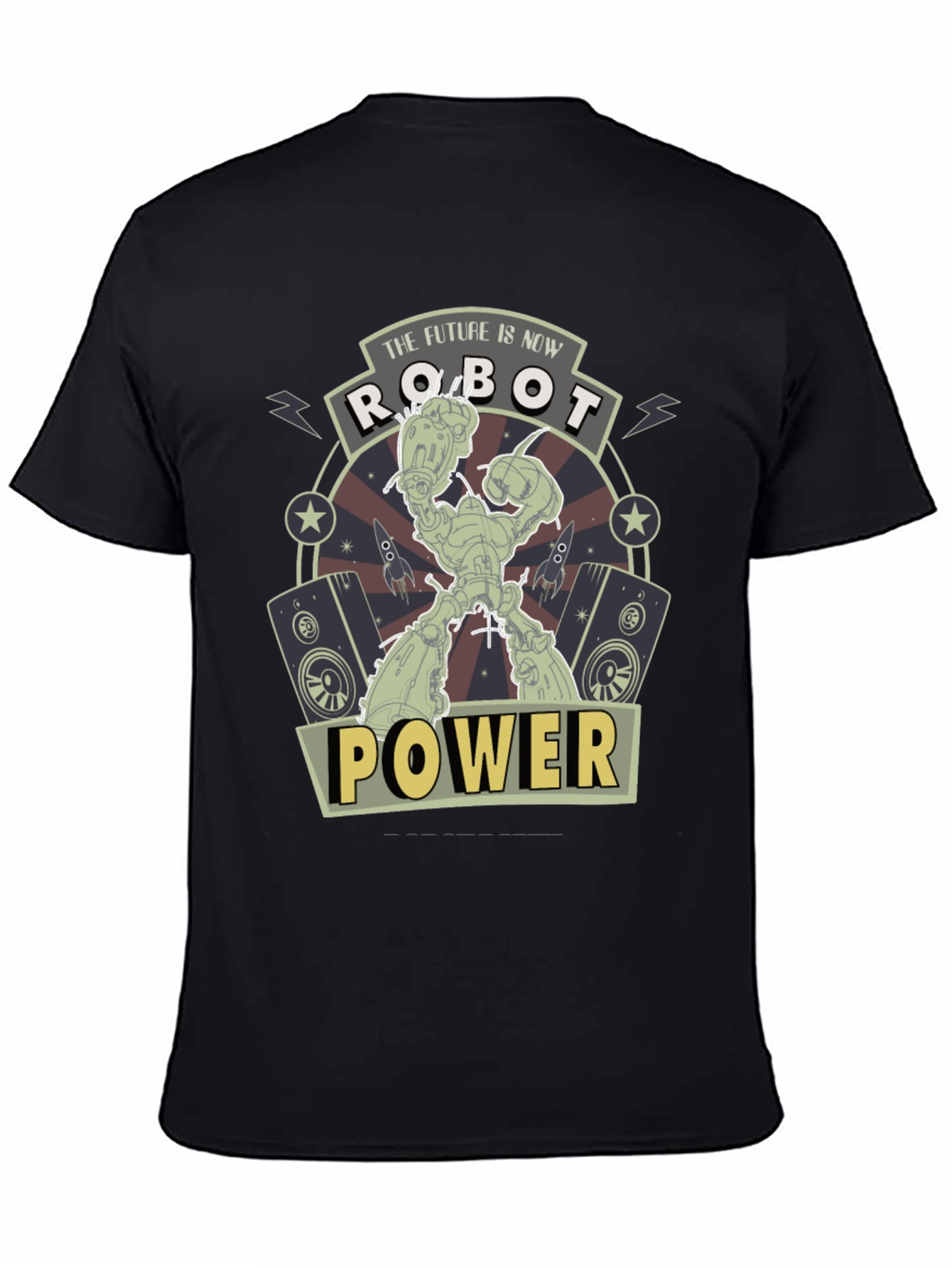 Robot Power Graphic T-Shirt - Future is Now