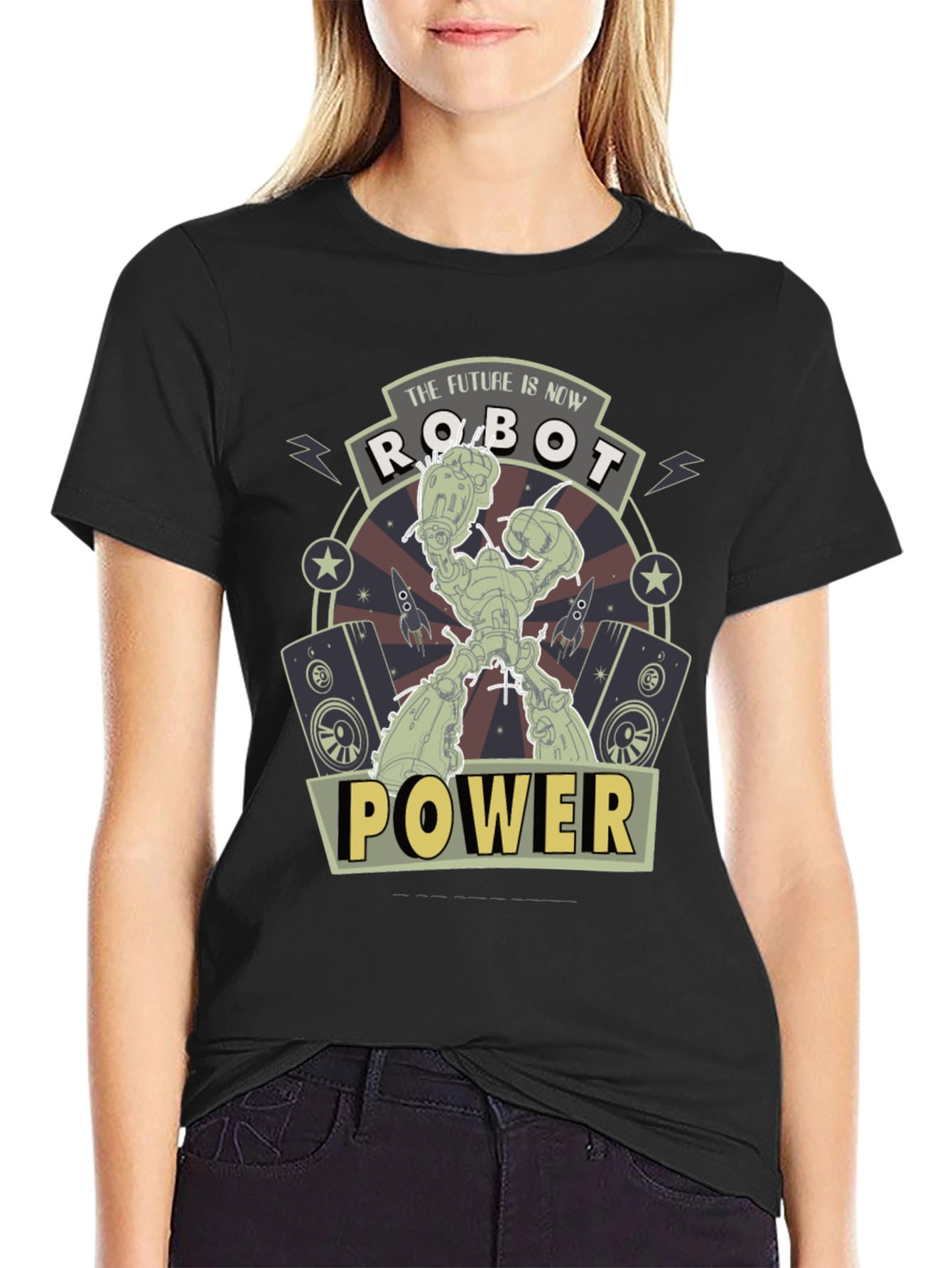 Robot Power Graphic T-Shirt - Future is Now