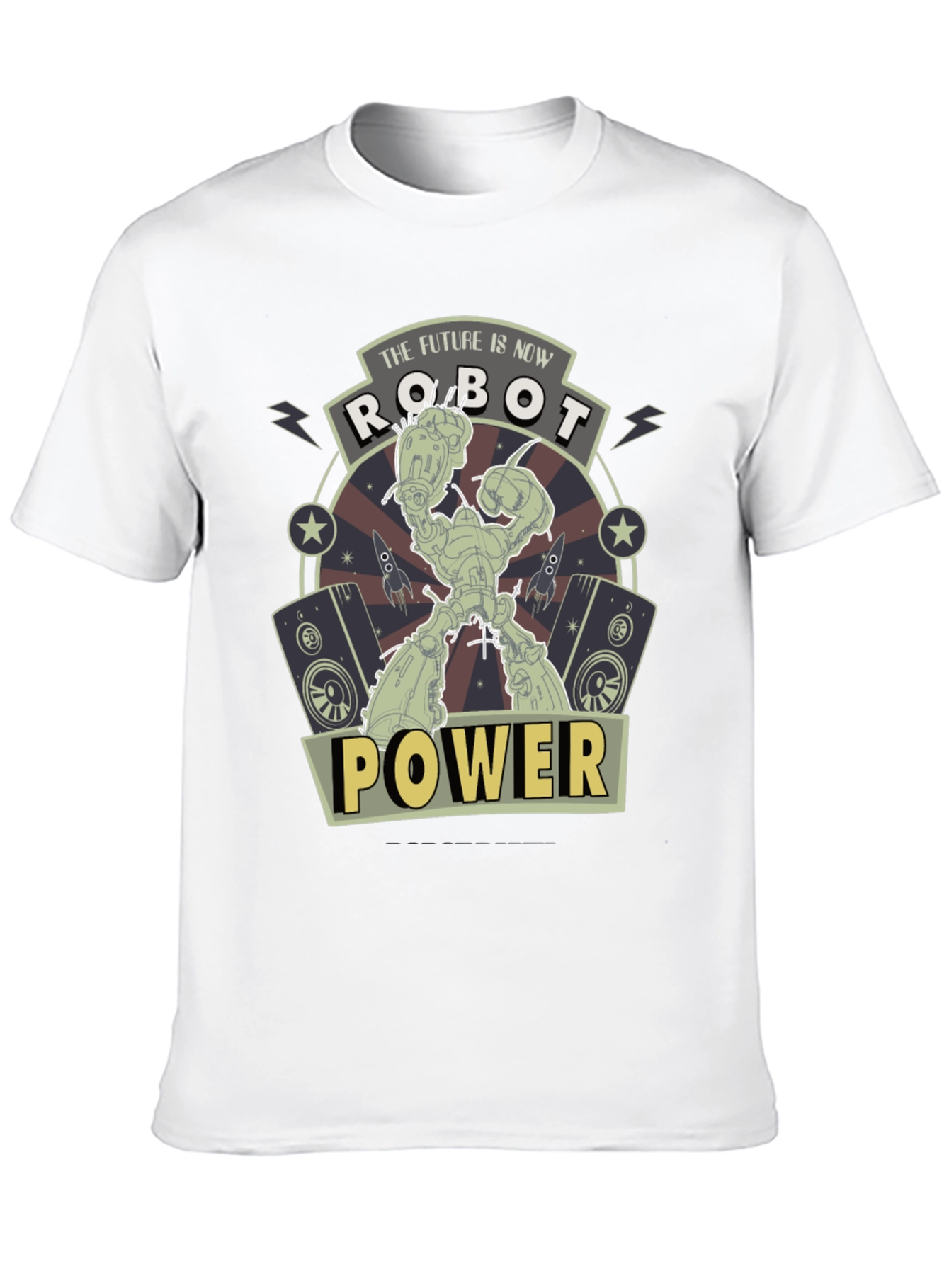 Robot Power Graphic T-Shirt - Future is Now