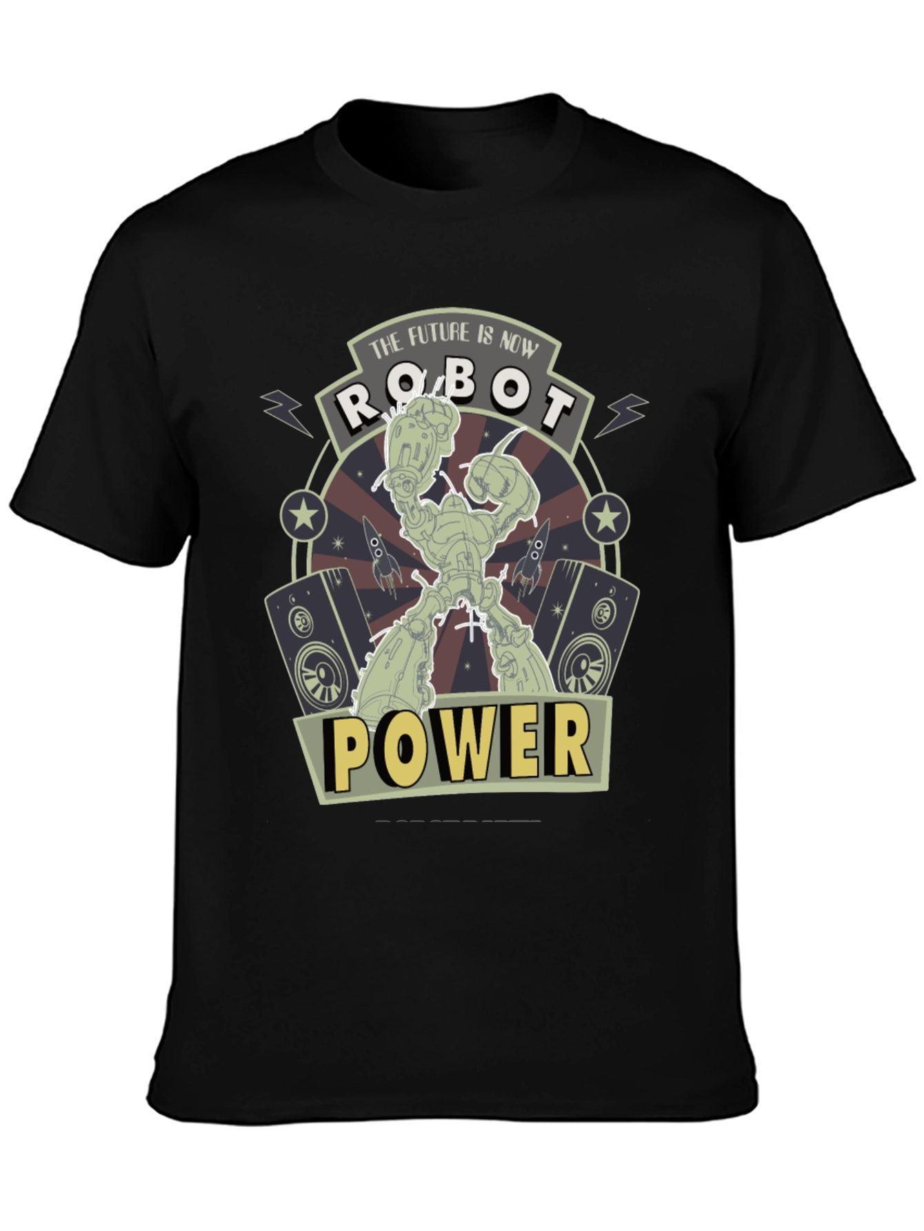 Robot Power Graphic T-Shirt - Future is Now