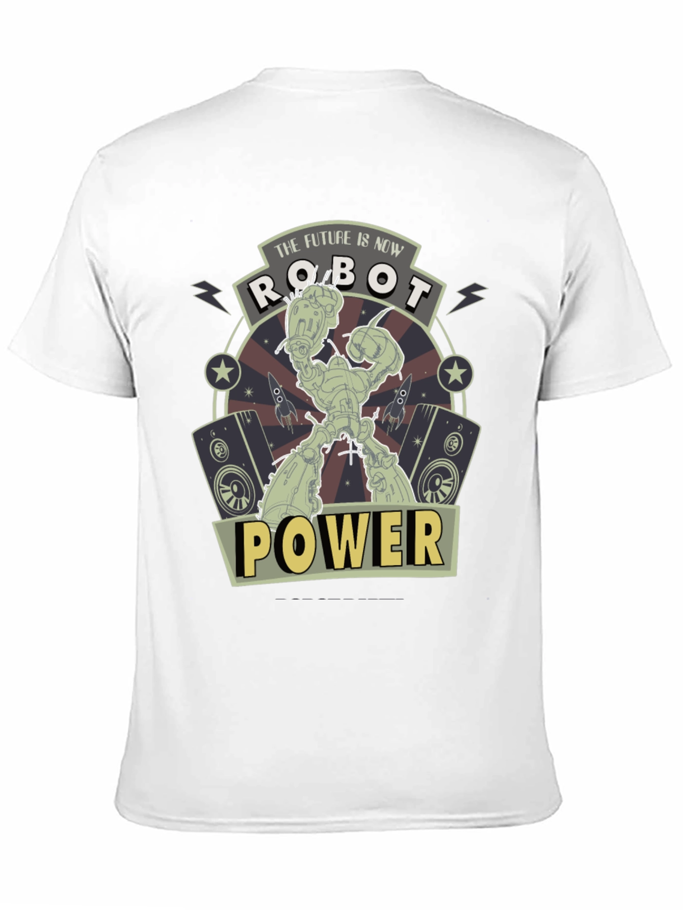 Robot Power Graphic T-Shirt - Future is Now