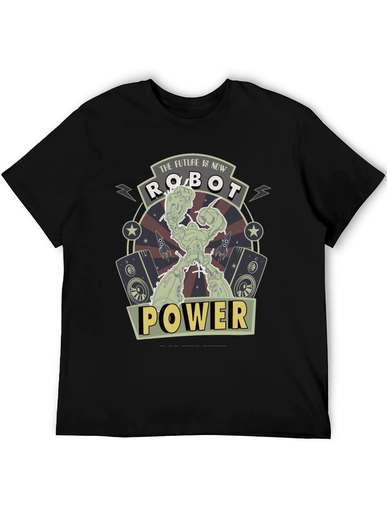Robot Power Graphic T-Shirt - Future is Now