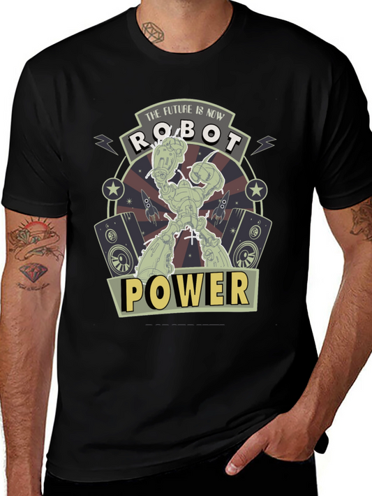 Robot Power Graphic T-Shirt - Future is Now