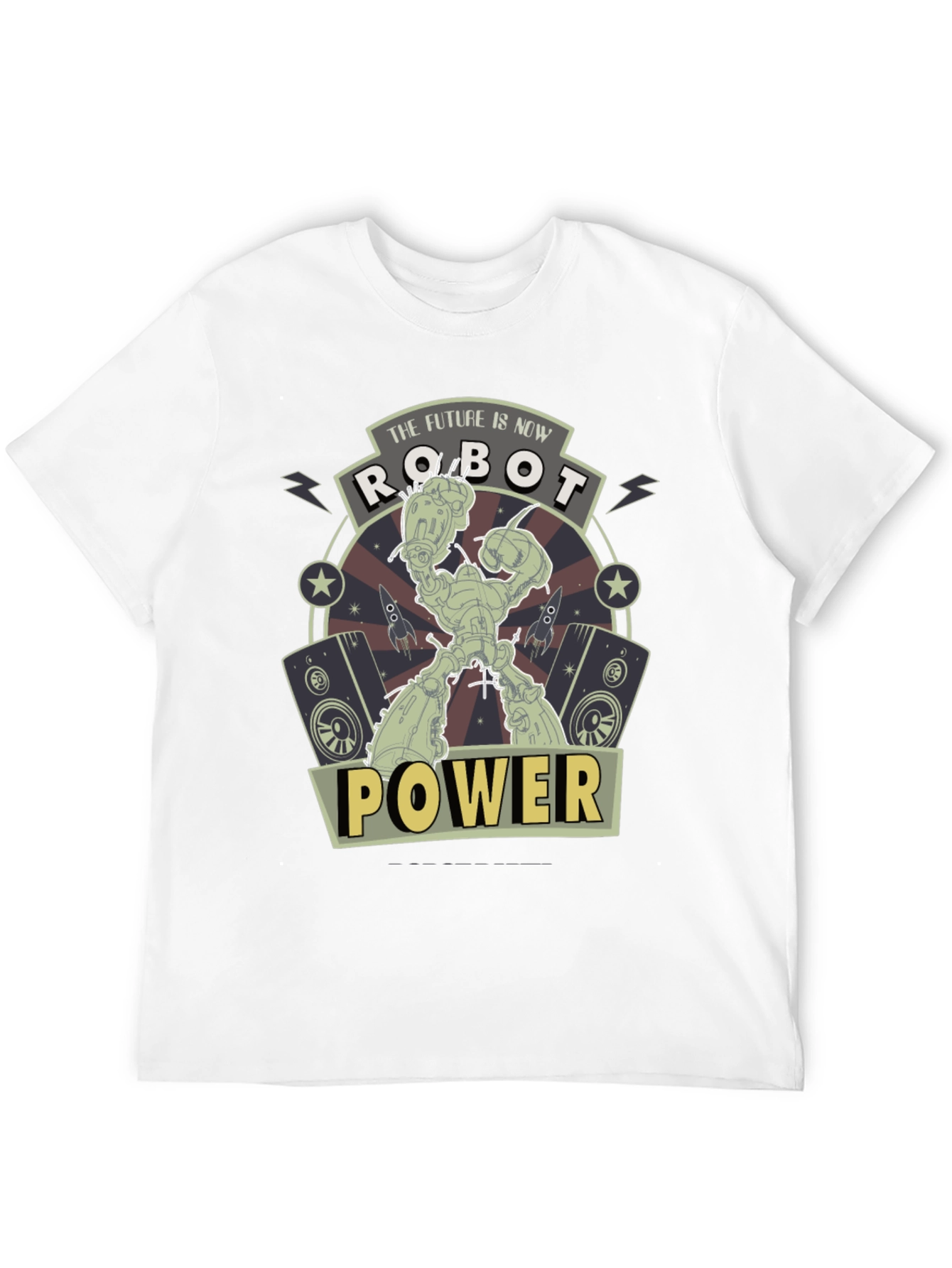 Robot Power Graphic T-Shirt - Future is Now