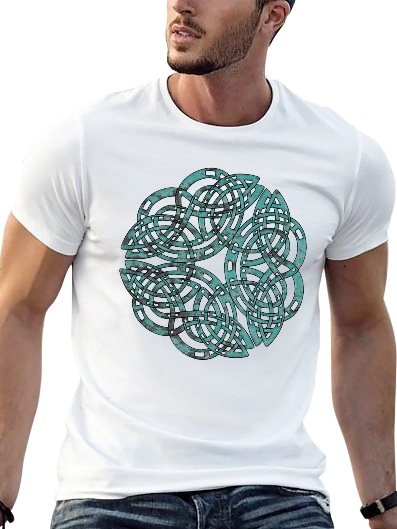 Celtic Knot Graphic Tee - Black