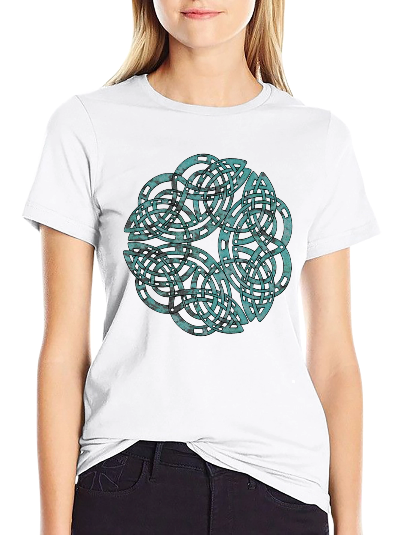 Celtic Knot Graphic Tee - Black