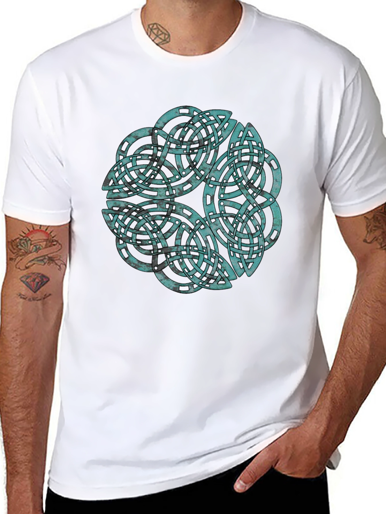 Celtic Knot Graphic Tee - Black