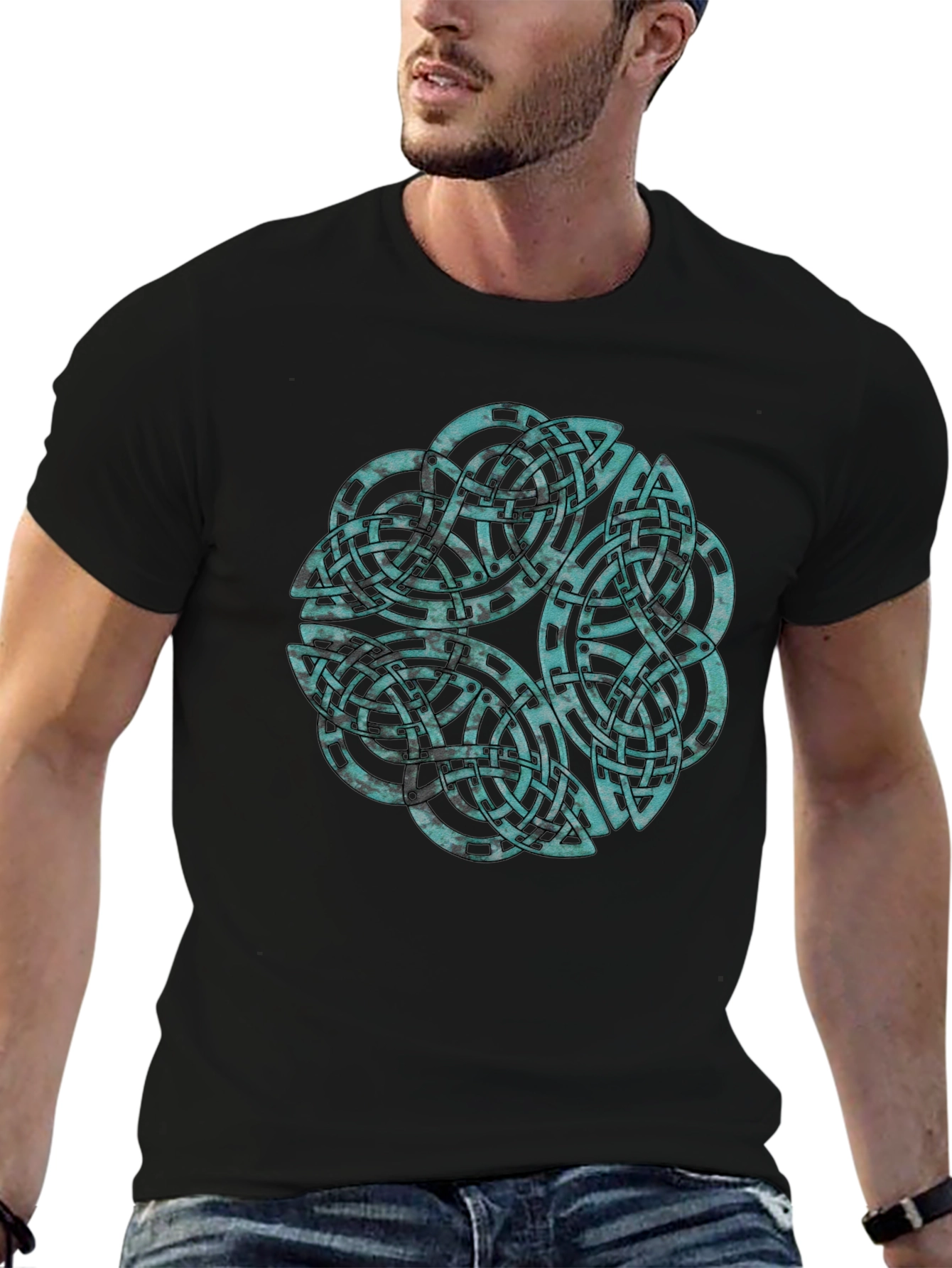 Celtic Knot Graphic Tee - Black
