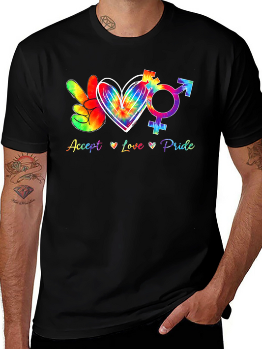 Accept Love Pride Tie-Dye Graphic Tee