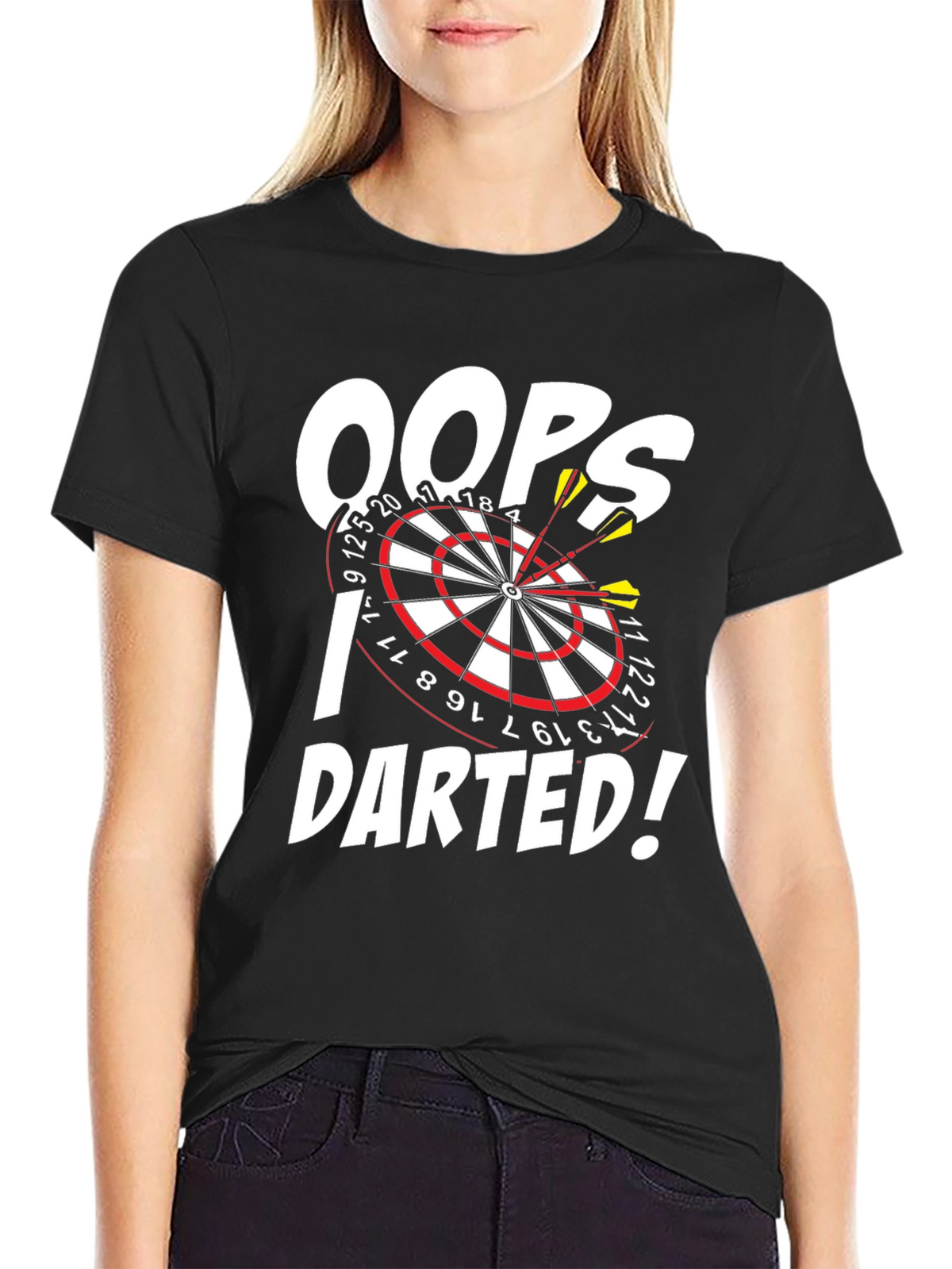 Oops! I Darted! Dartboard Graphic T-Shirt