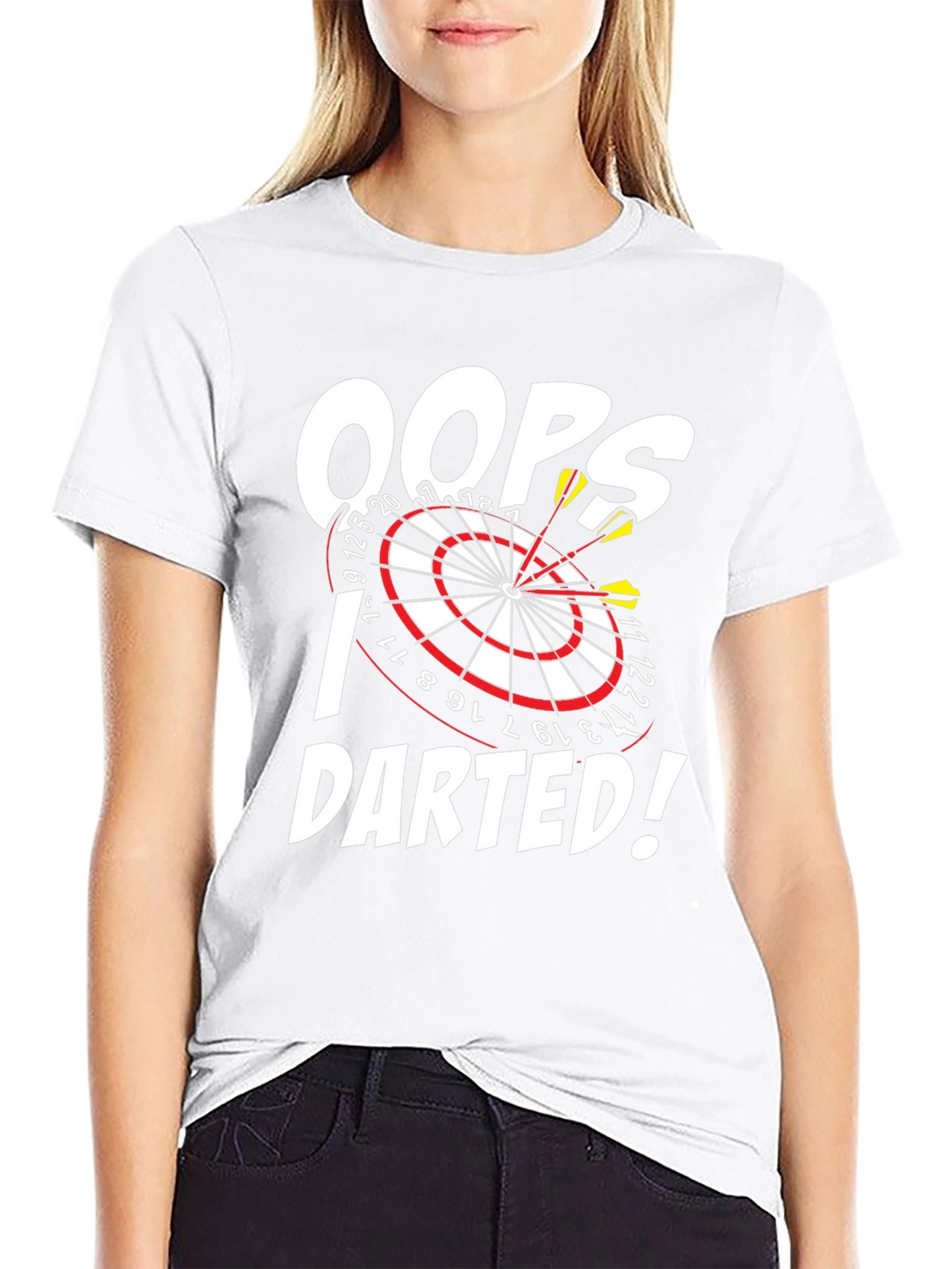 Oops! I Darted! Dartboard Graphic T-Shirt