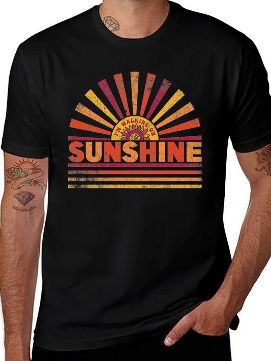 Retro Sunshine Graphic Tee - Vintage Style