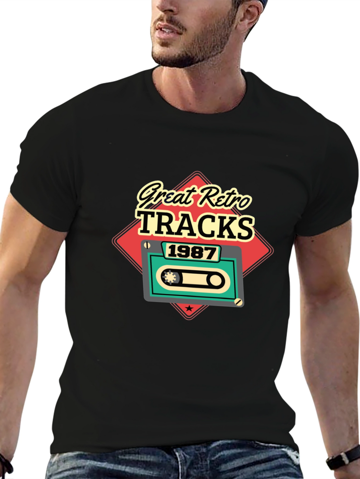 Great Retro Tracks 1987 Graphic Tee