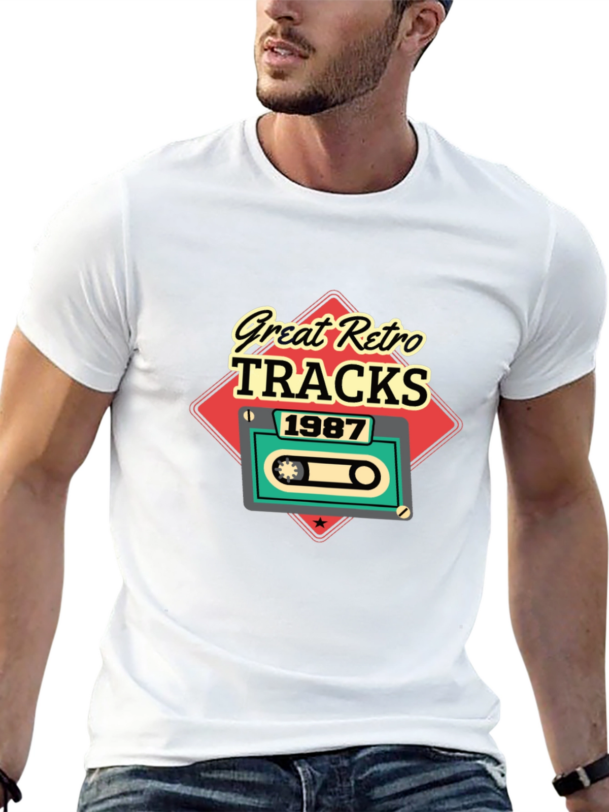 Great Retro Tracks 1987 Graphic Tee