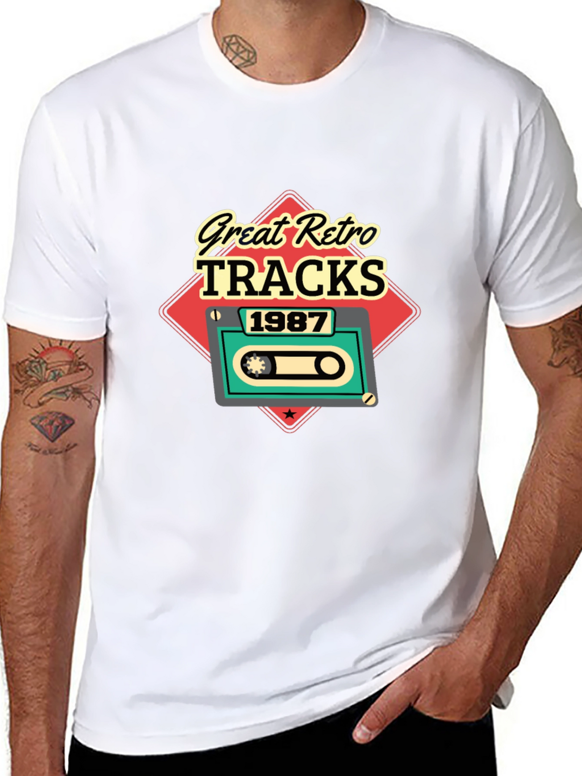 Great Retro Tracks 1987 Graphic Tee
