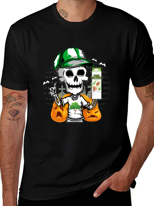Spooky Skeleton Vegan Halloween T-Shirt