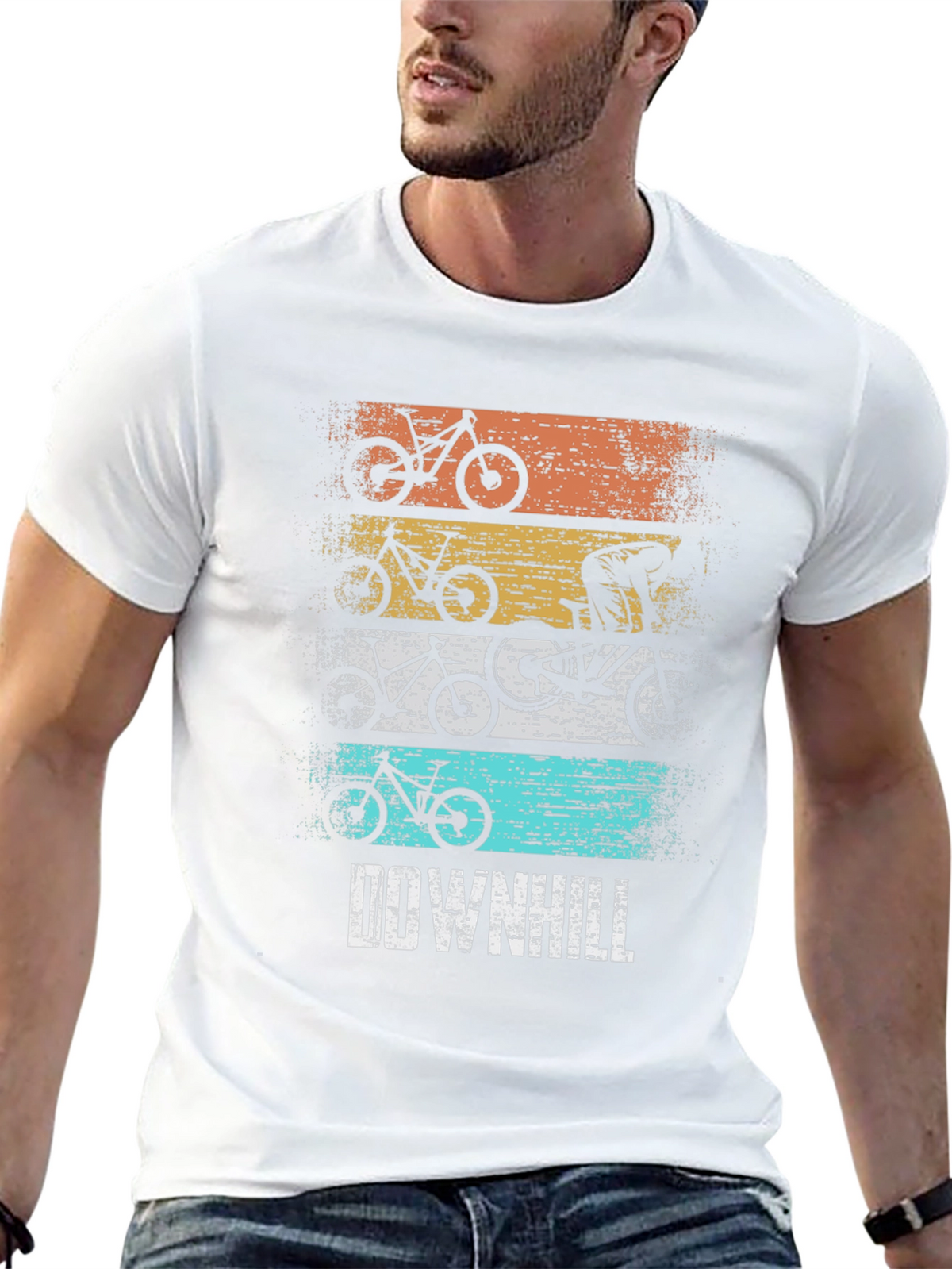 Downhill Mountain Biking Graphic T-Shirt