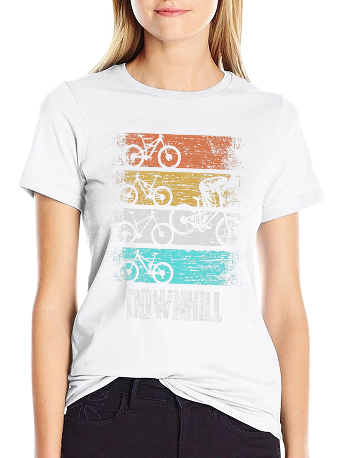Downhill Mountain Biking Graphic T-Shirt