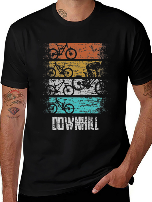 Downhill Mountain Biking Graphic T-Shirt