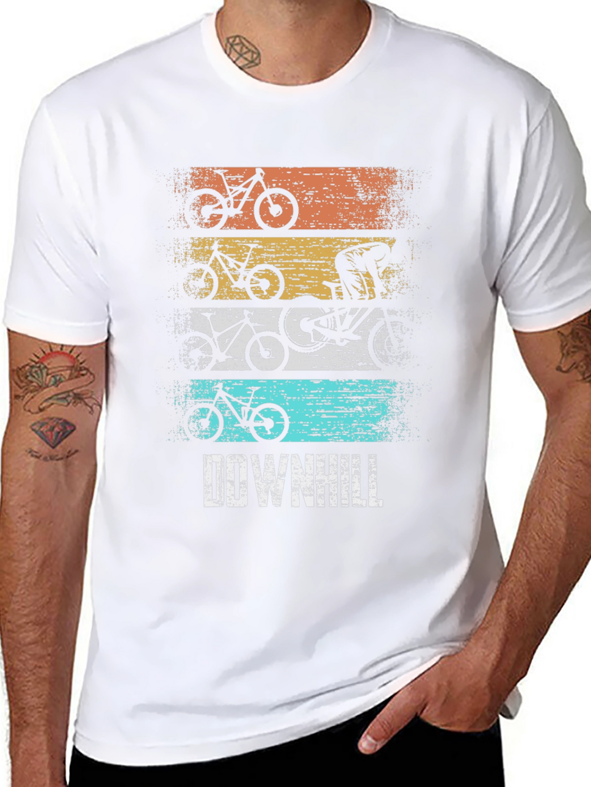 Downhill Mountain Biking Graphic T-Shirt