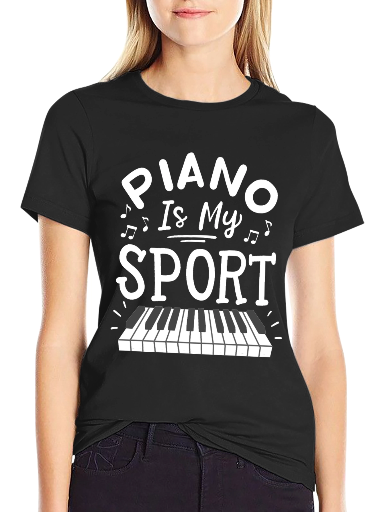 Piano Is My Sport Graphic T-Shirt
