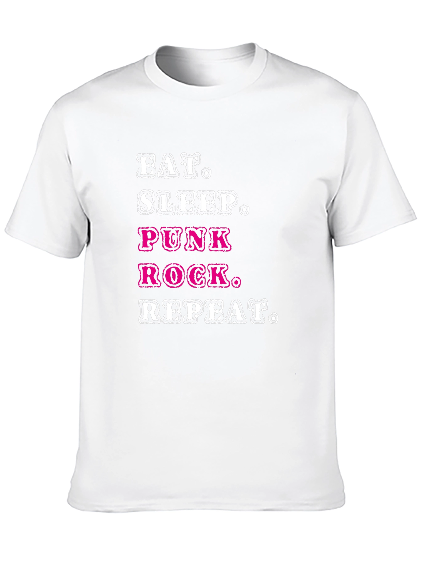 Eat Sleep Punk Rock Repeat Graphic Tee - Black