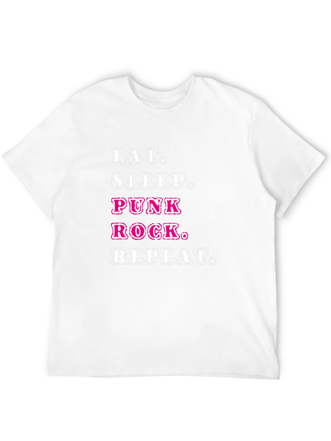 Eat Sleep Punk Rock Repeat Graphic Tee - Black