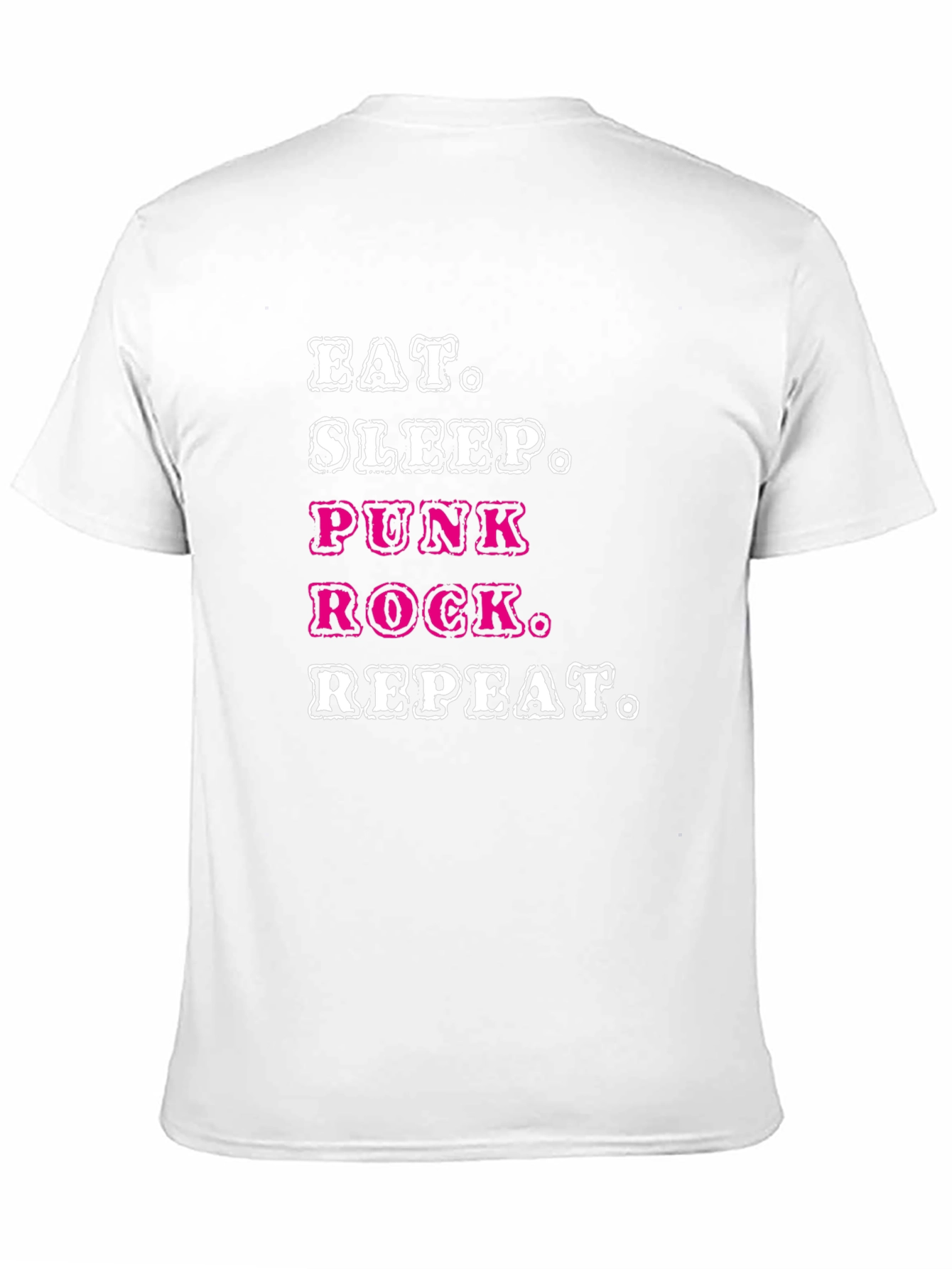 Eat Sleep Punk Rock Repeat Graphic Tee - Black