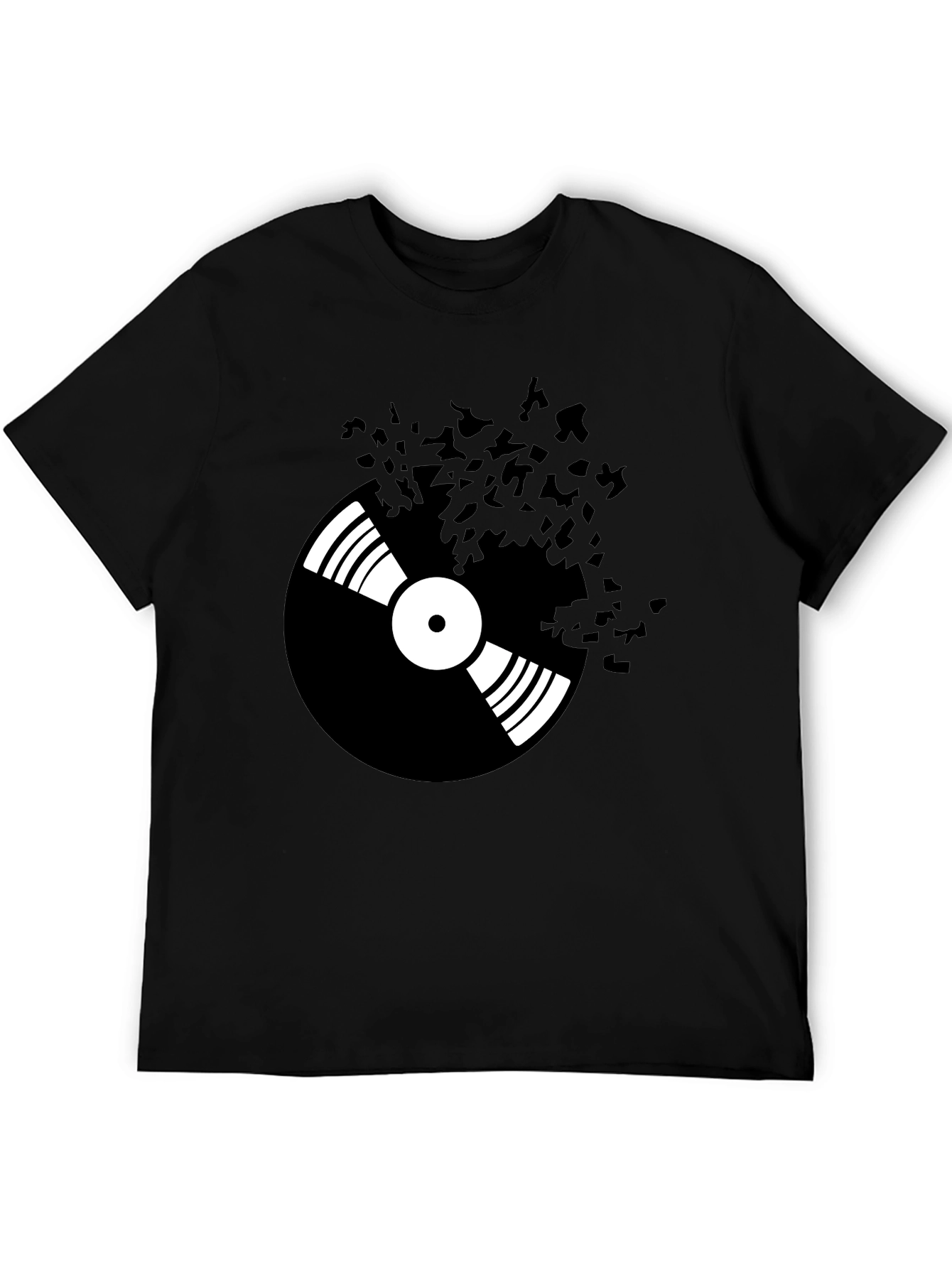 Vinyl Record Graphic Black T-Shirt