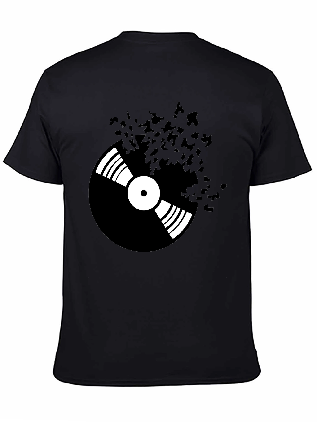Vinyl Record Graphic Black T-Shirt