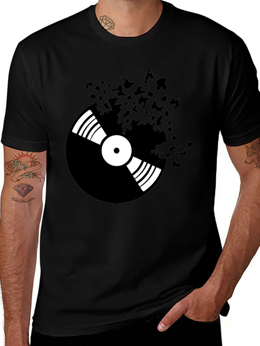 Vinyl Record Graphic Black T-Shirt