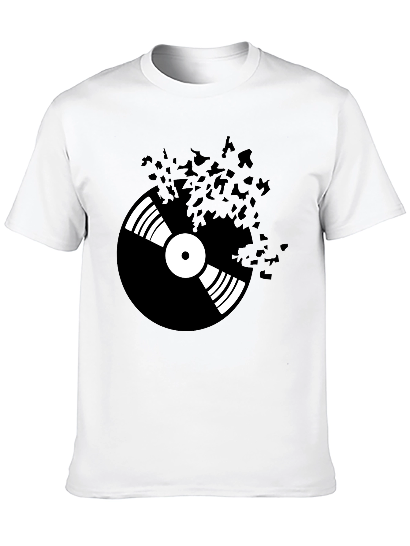 Vinyl Record Graphic Black T-Shirt