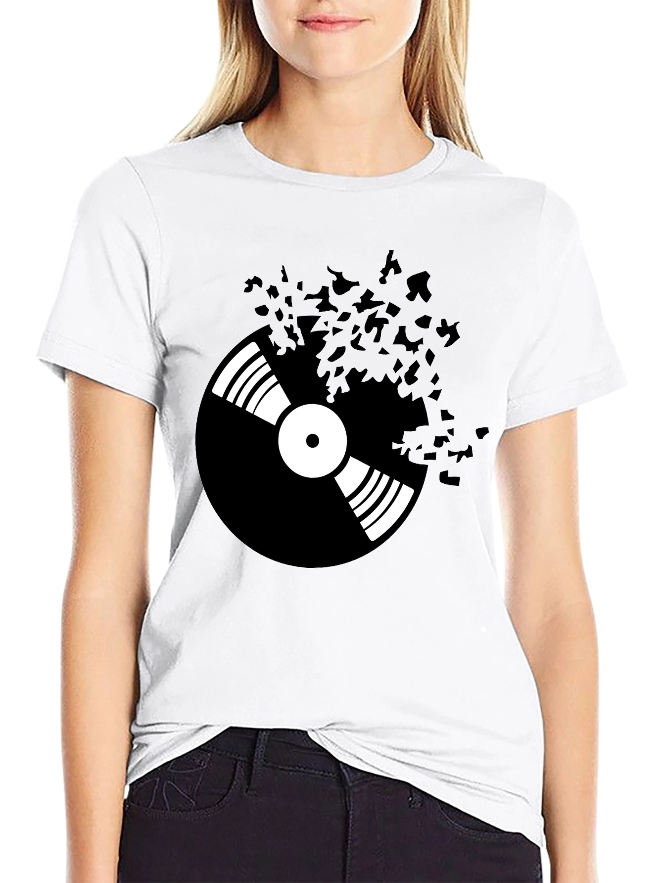 Vinyl Record Graphic Black T-Shirt