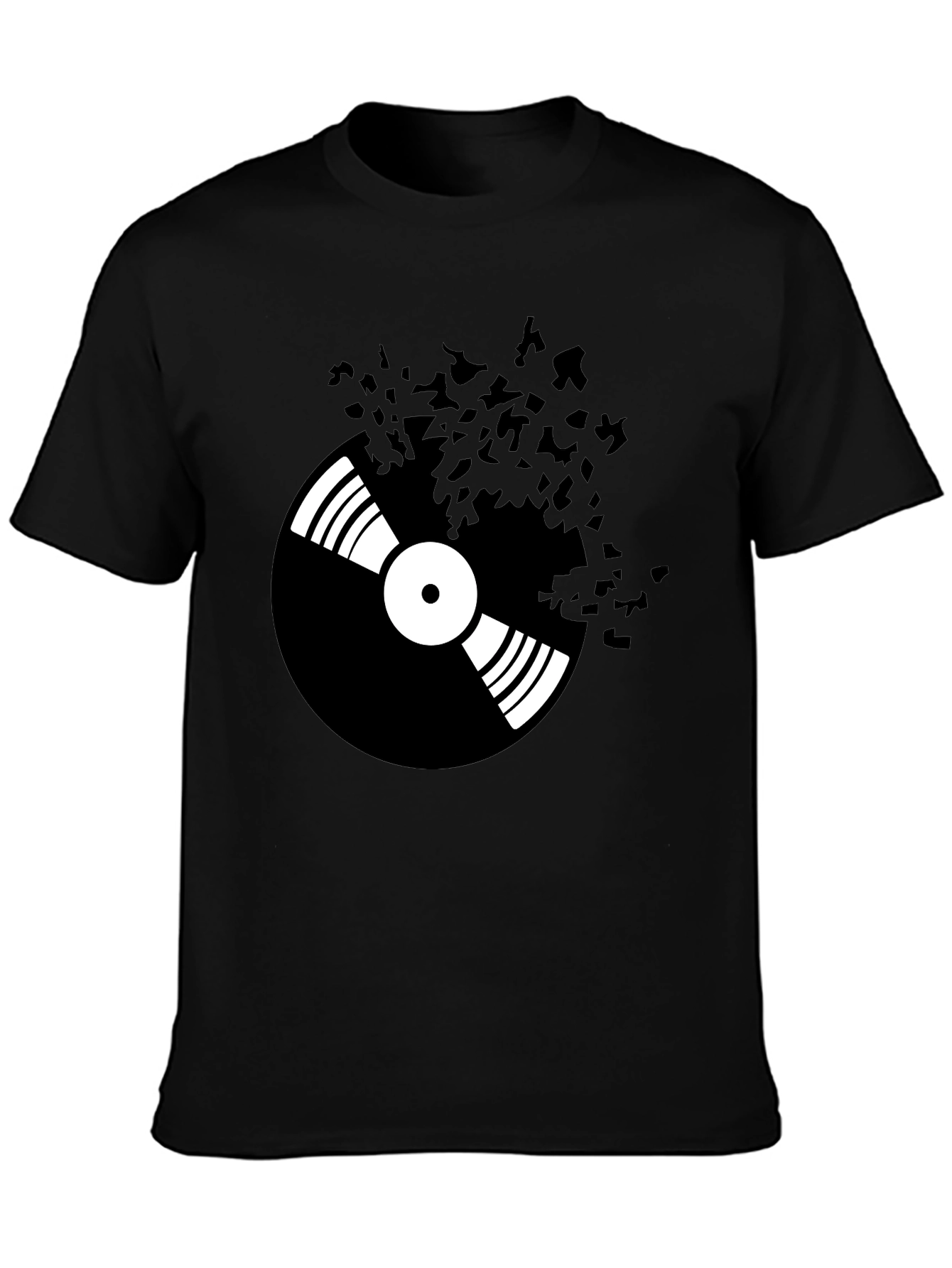 Vinyl Record Graphic Black T-Shirt