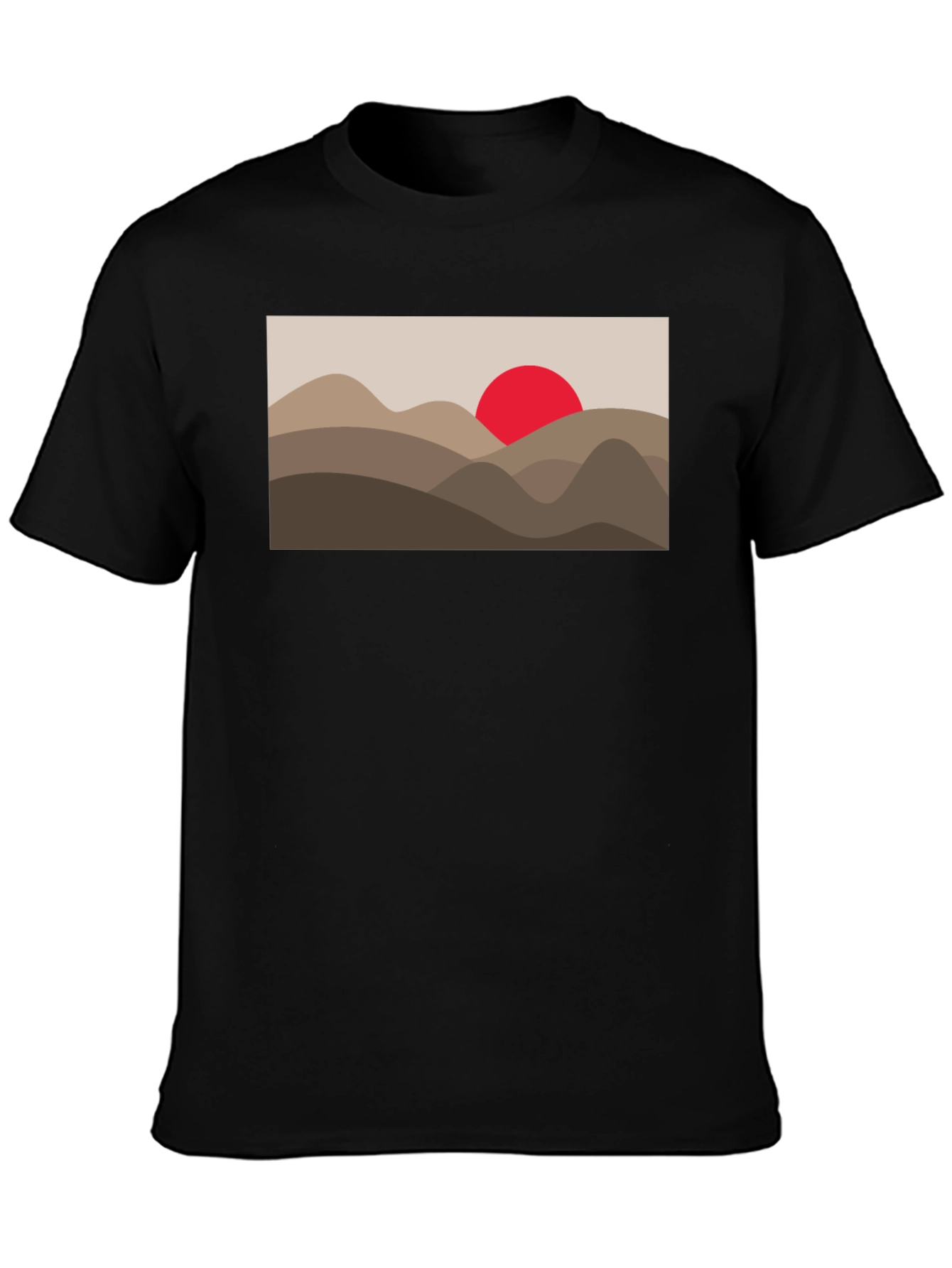 Desert Sunset Graphic Tee - Unisex Black T-Shirt