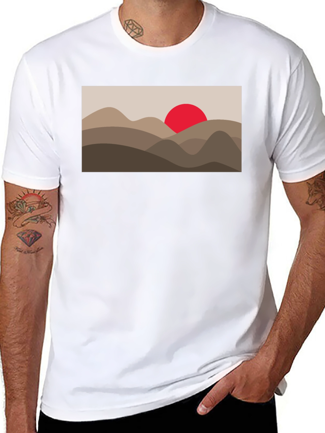 Desert Sunset Graphic Tee - Unisex Black T-Shirt