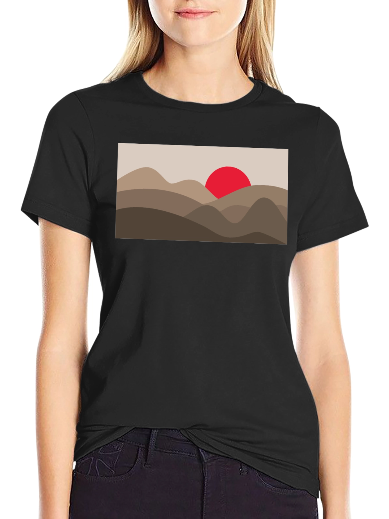 Desert Sunset Graphic Tee - Unisex Black T-Shirt