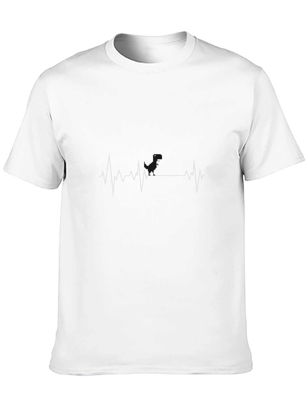 Heartbeat Dinosaur Graphic Tee - Black