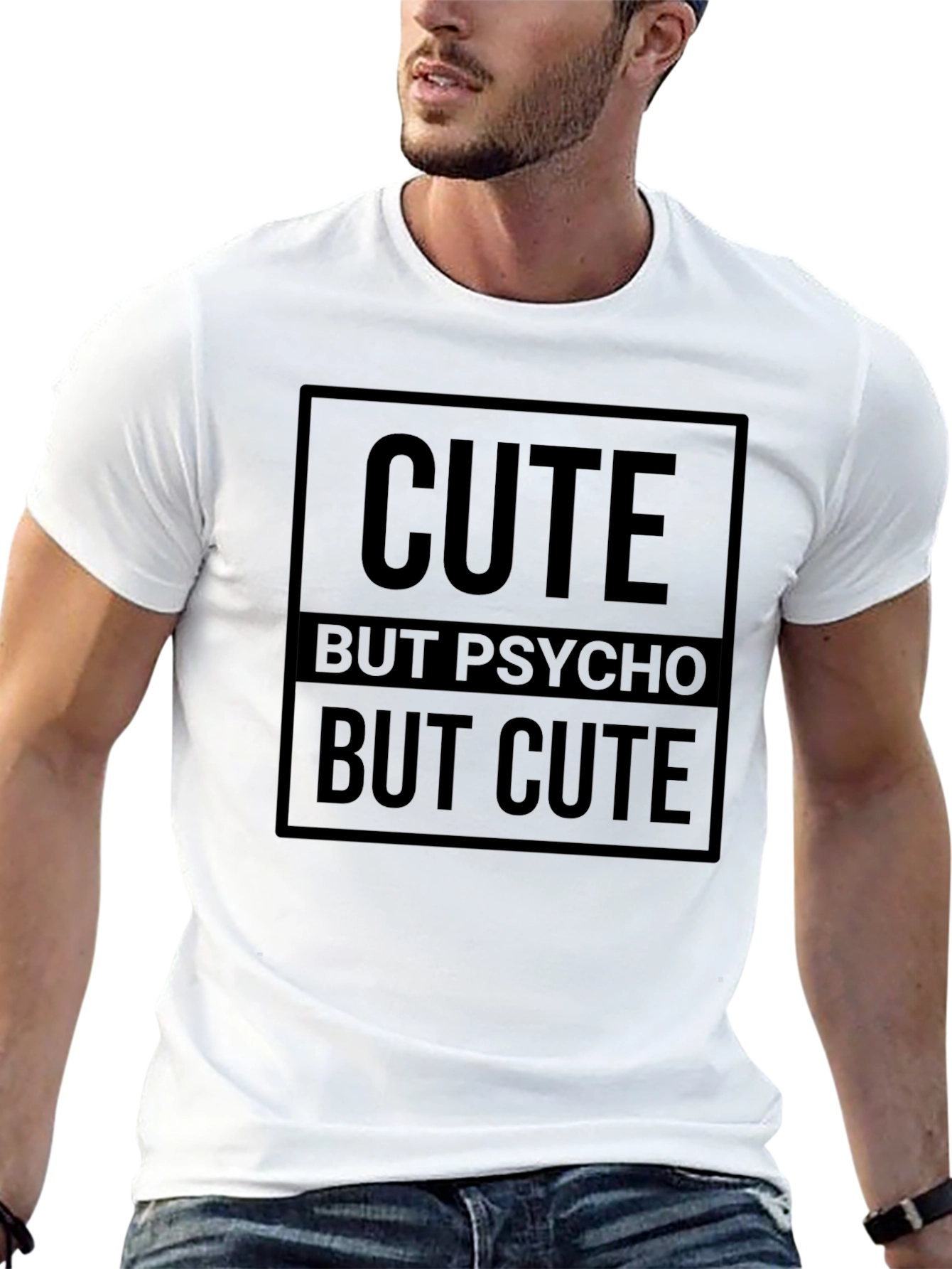 Cute But Psycho But Cute - Black T-Shirt