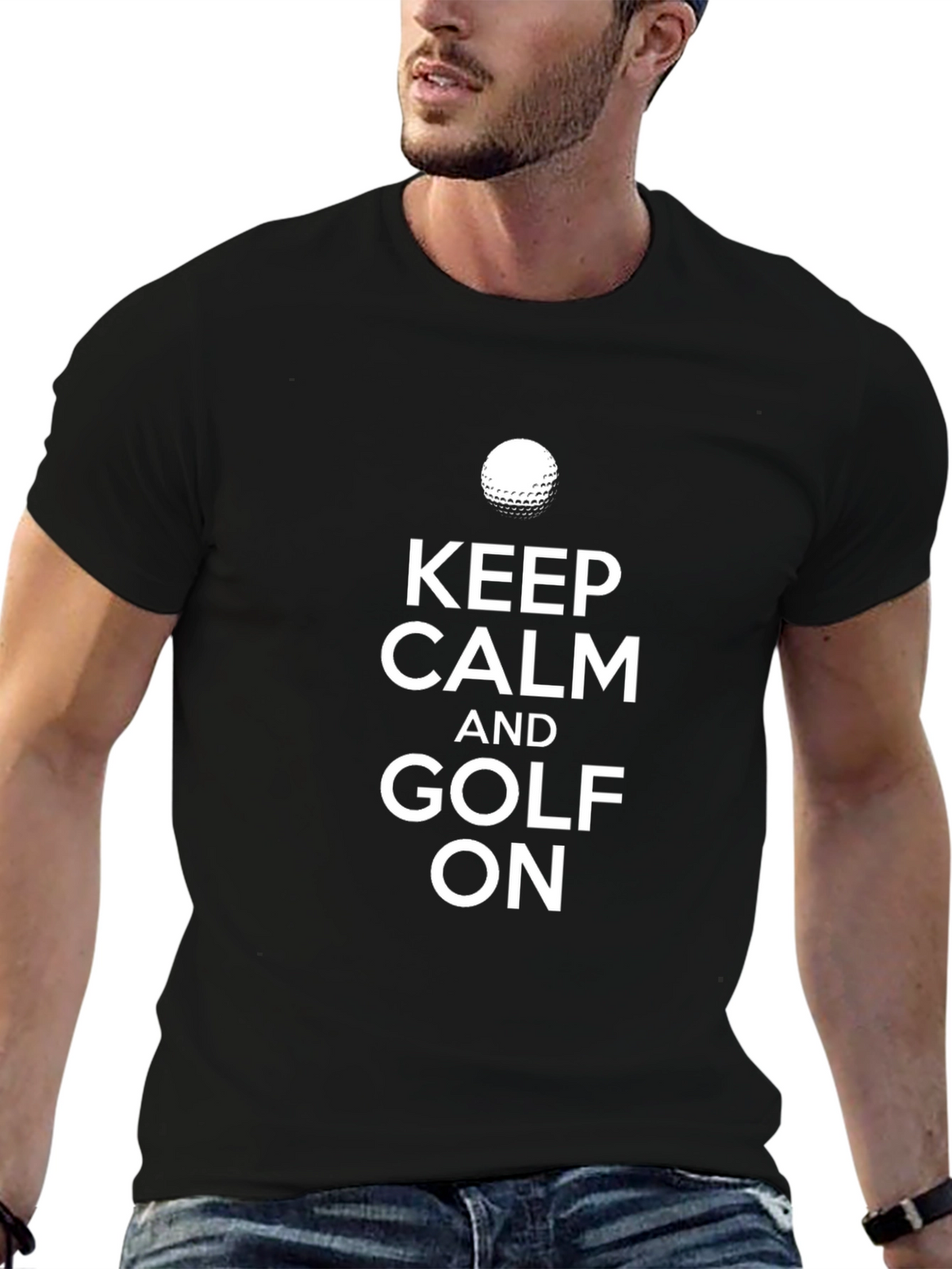 Keep Calm and Golf On - Mens Graphic Tee