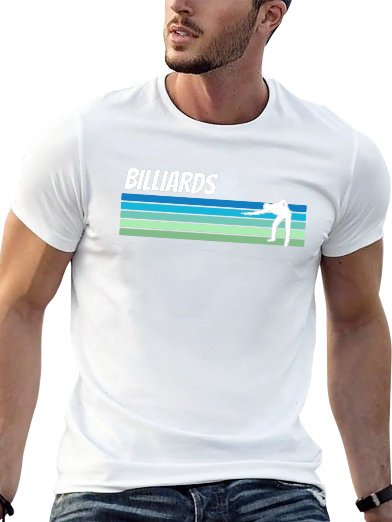 Billiards Graphic Tee - Cool Retro Design