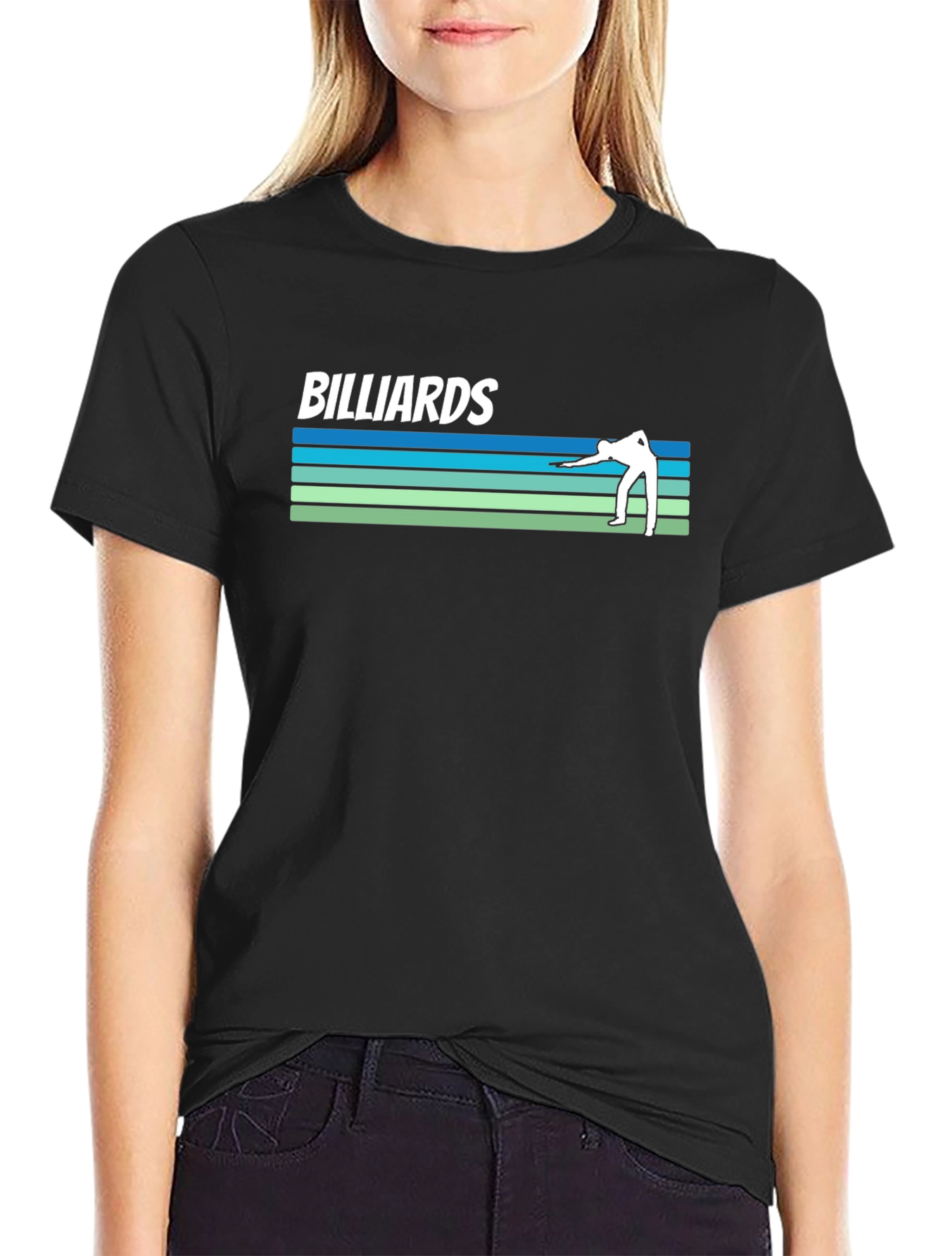 Billiards Graphic Tee - Cool Retro Design