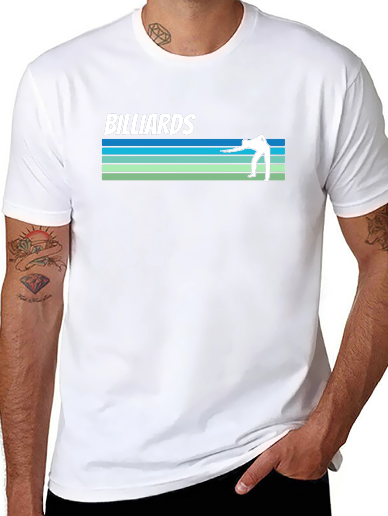 Billiards Graphic Tee - Cool Retro Design