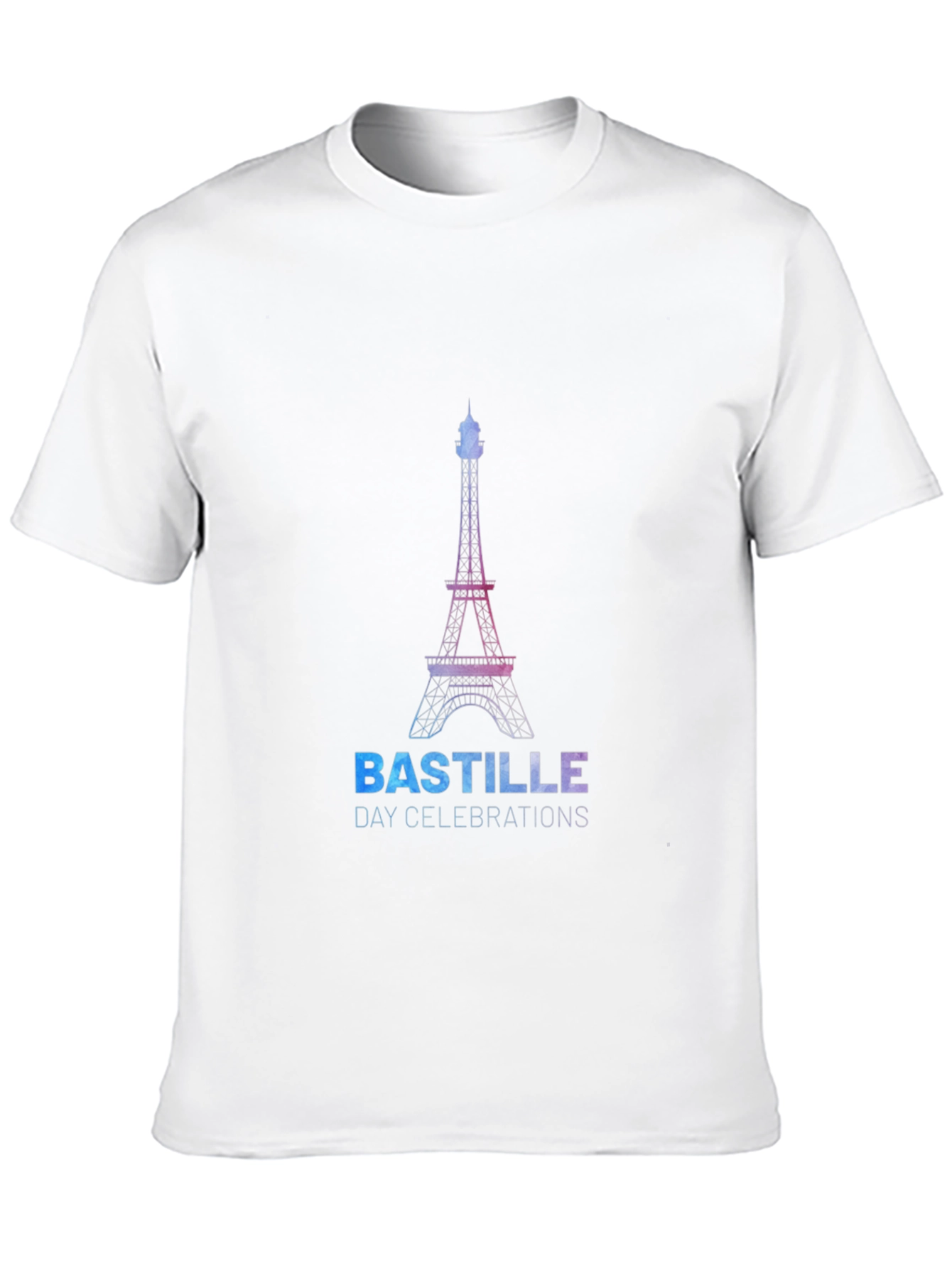 Bastille Day Eiffel Tower Graphic Tee - Black