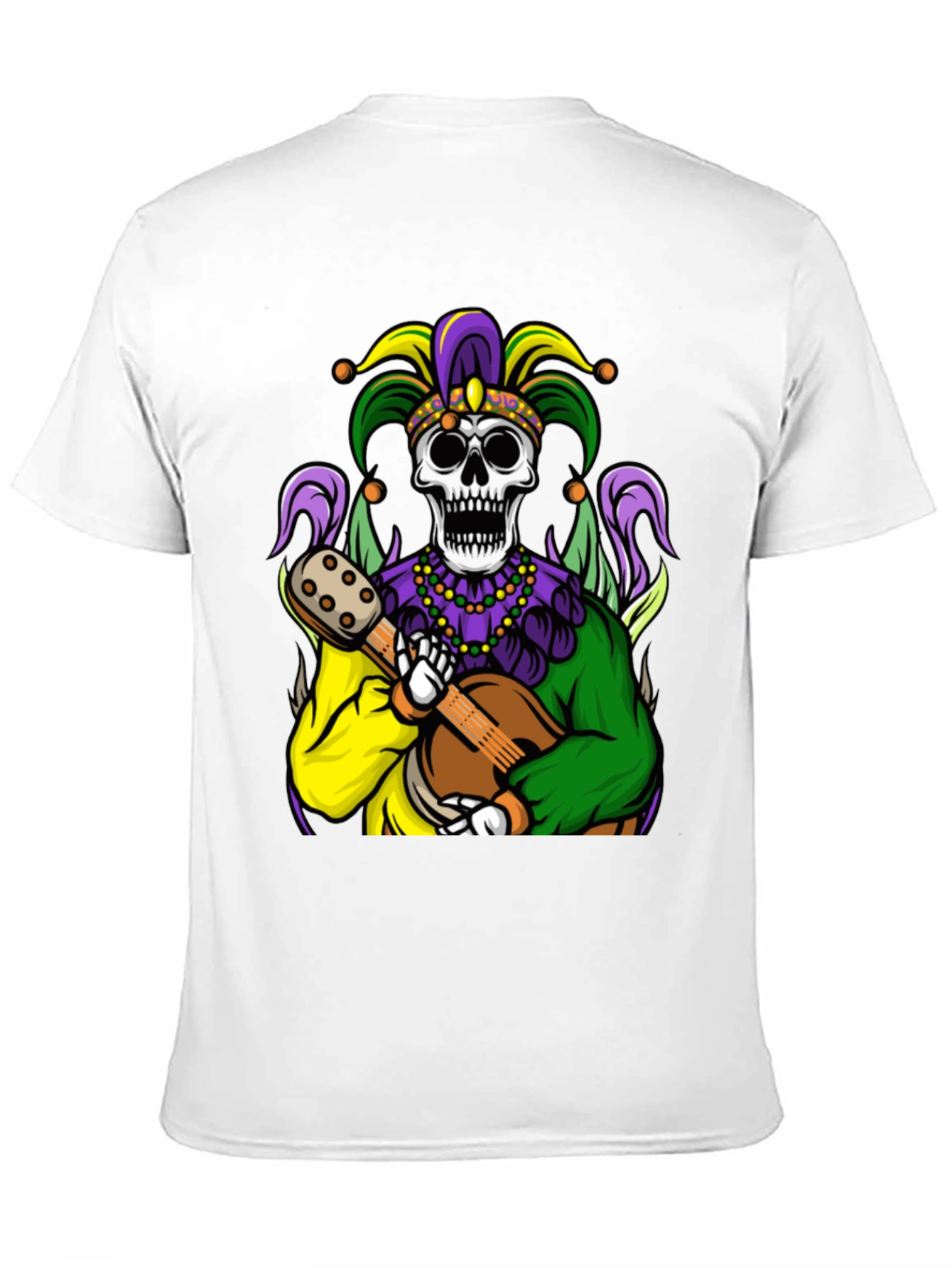 Mardi Gras Jester Skull Graphic Tee